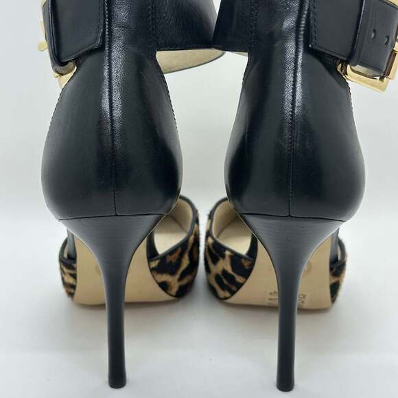 NEW! Michael Kors Leopard Print Ankle Strap Stiletto Heels - Picture 8 of 12